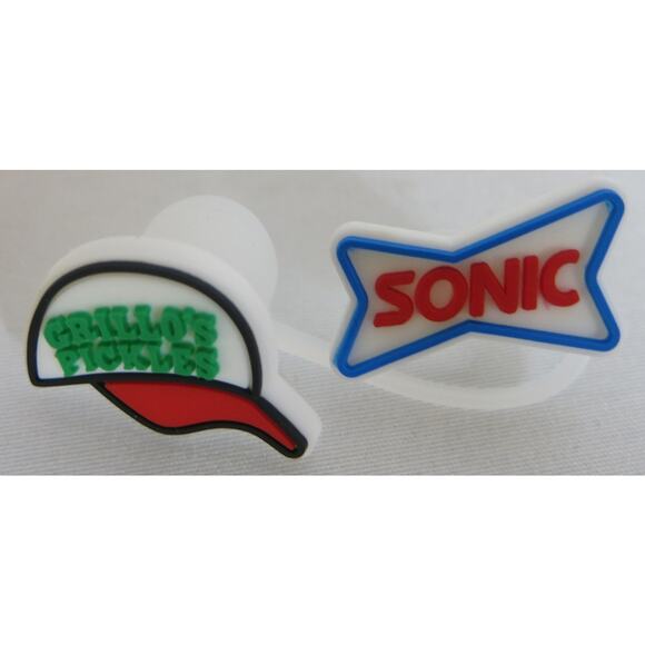 Sonic Drive In Grillo's Pickles Promo Bundle Pin Straw Topper Sticker NEW - Picture 4 of 9
